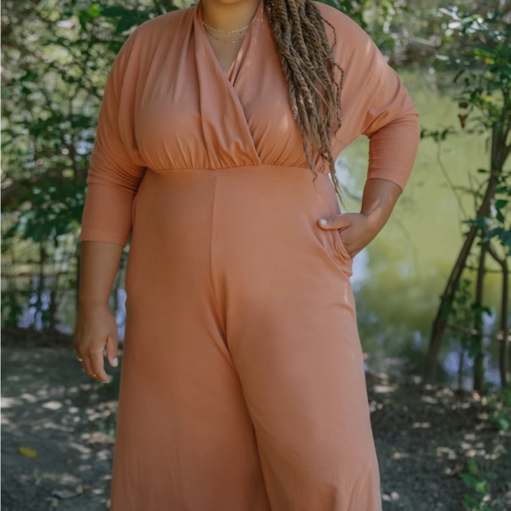 Mien Studios Sedona Dolman Jumpsuit in toast XL